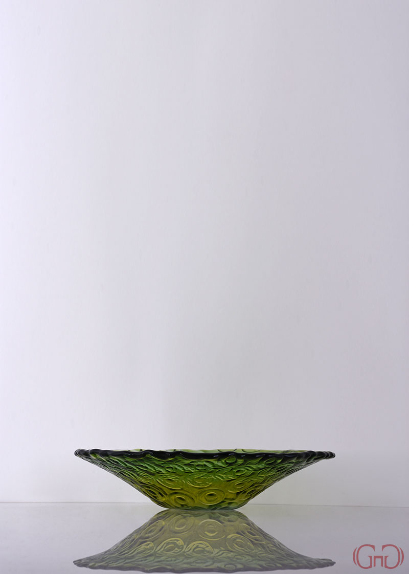 centerpiece-circles-conic-bowl-32CM-green-yellow-decoration