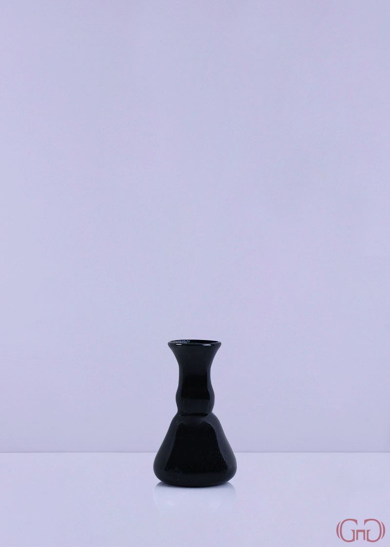 vase-glass-1-waist-straight-top-15CM-black