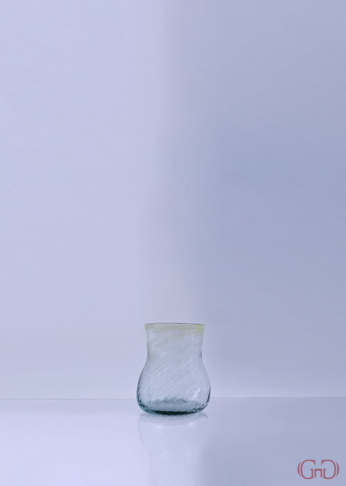 vase-glass-bowl-twist-11CM-yellow-top