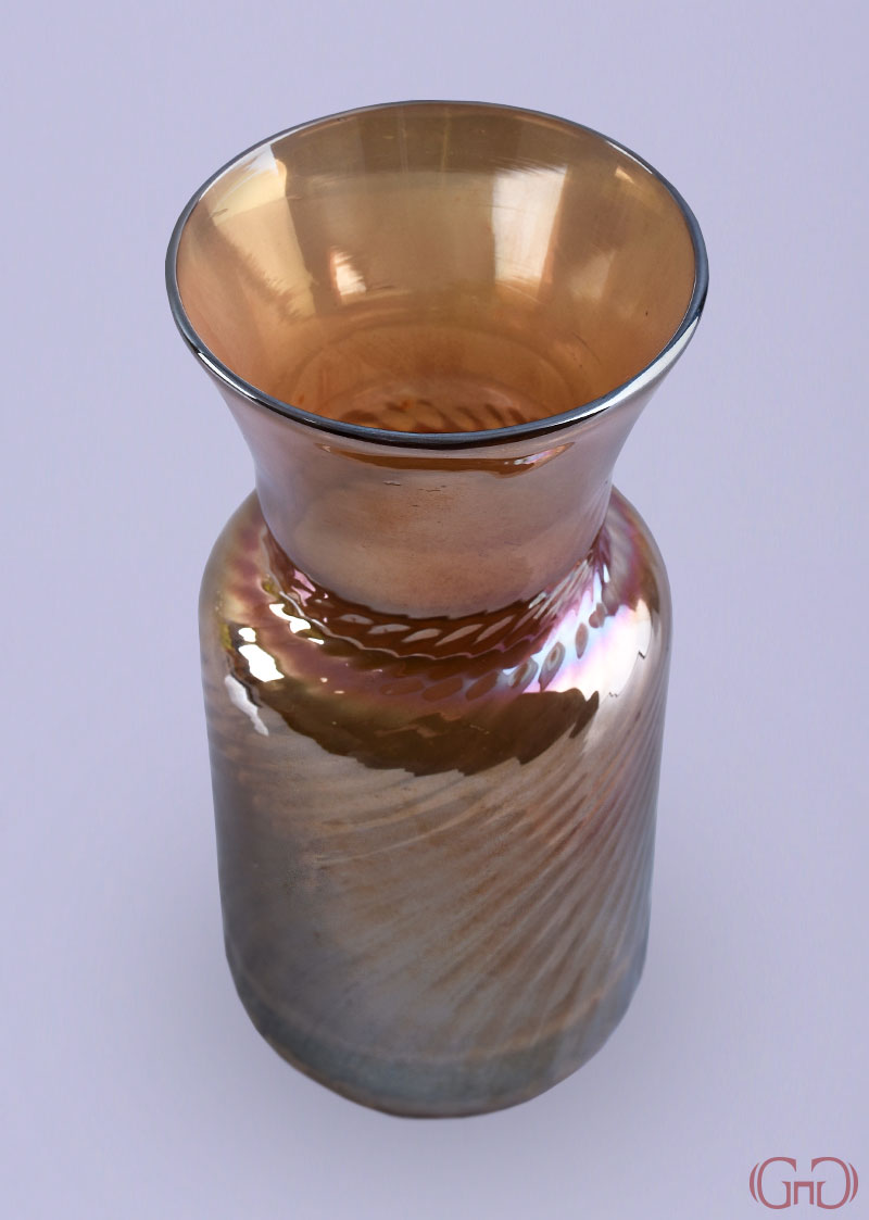 vase-glass-cup-twist-straight-top-15CM-burned-amber