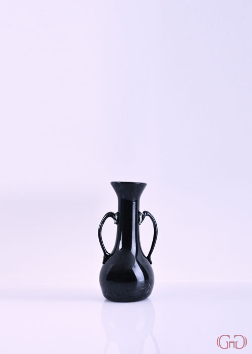 vase-glass-vintage-jar-2-handles-20CM-black