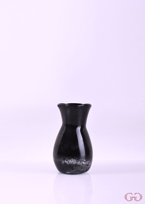 vase-glass-wide-flower-top-20CM-black