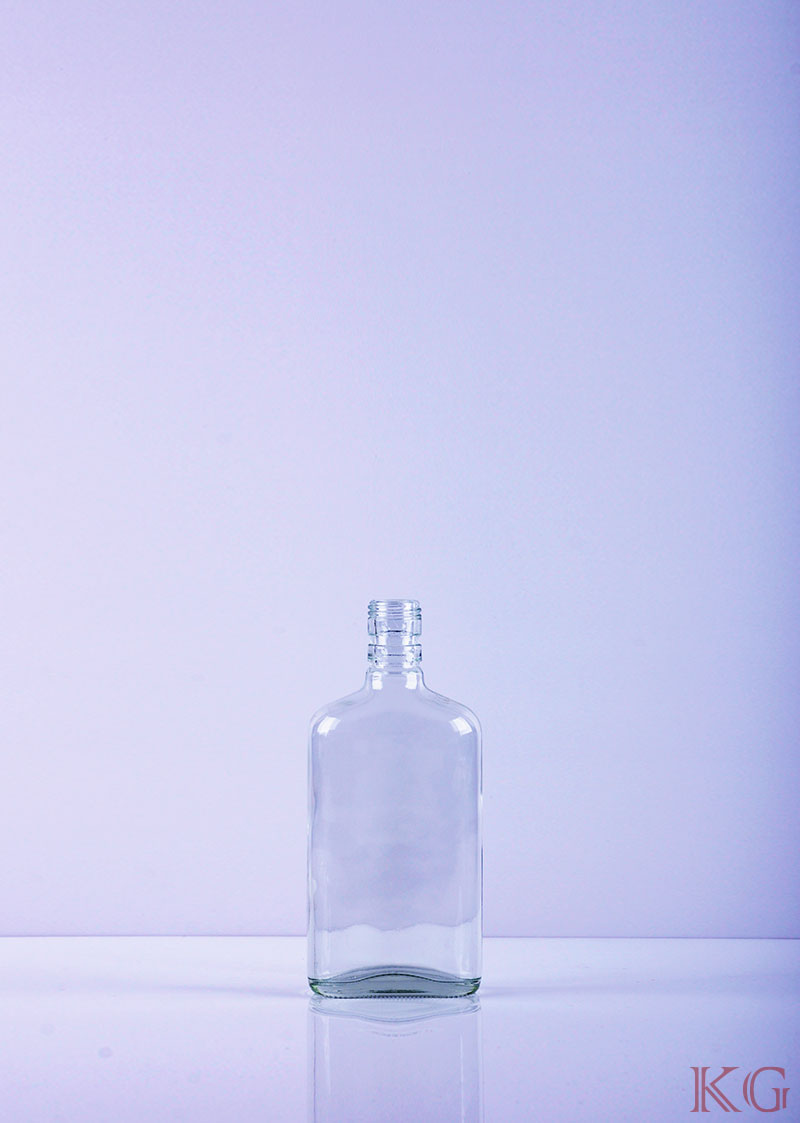 Golden Glass Koub Glass Bottle HIP FLASK 375 ML