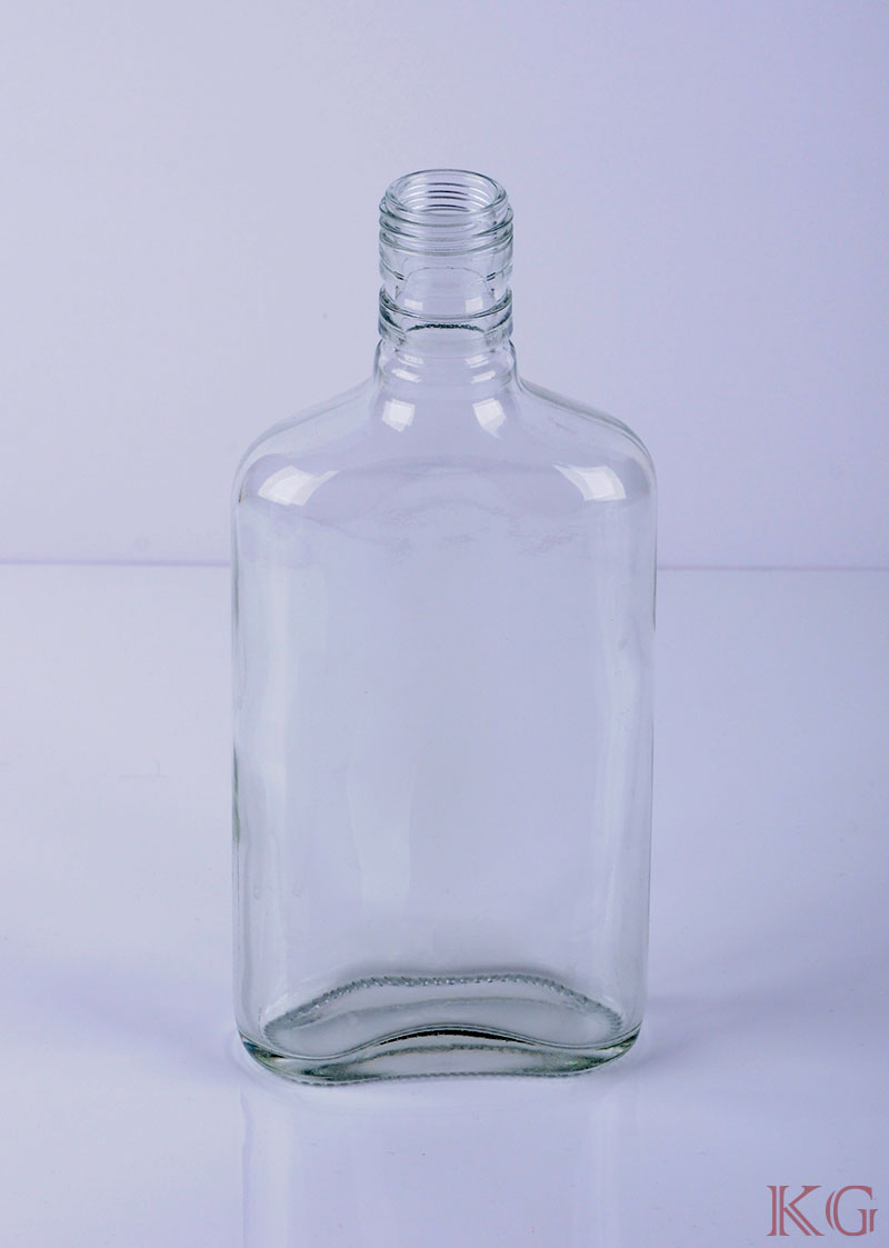 Golden Glass Koub Glass Bottle HIP FLASK 375 ML