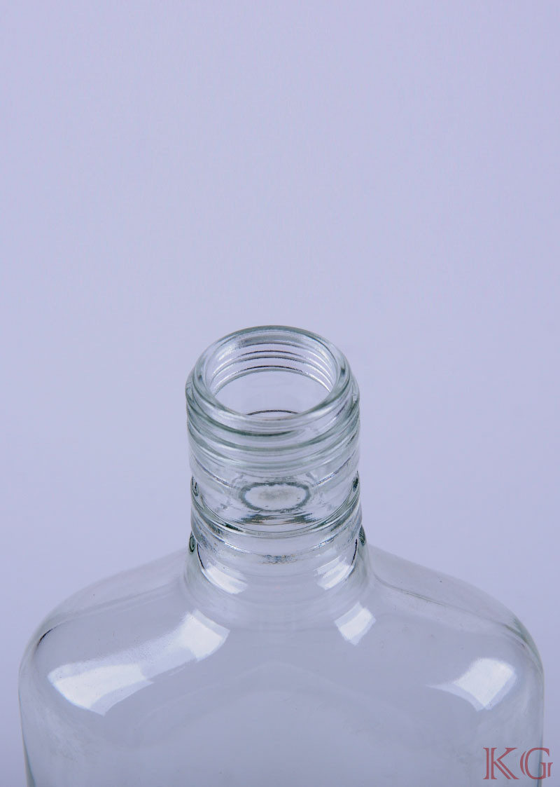 Golden Glass Koub Glass Bottle HIP FLASK 375 ML